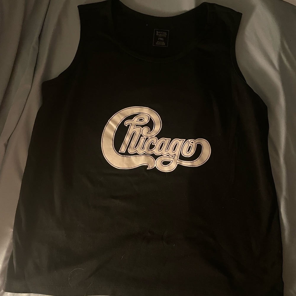 Black Chicago Band Tank Top - Gender Neutral - Size PXL